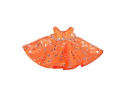 Teddy Mountain Valitse 2: Vaatteet>Kimalteleva oranssi mekko 40 cm pehmolle