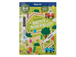 Oppi&ilo Puuha- Ja Värityskirjat>Oppi&Ilo Pyyhitt&auml;v&auml; Reitit ja sokkelot -puuhakirja 3-4 v