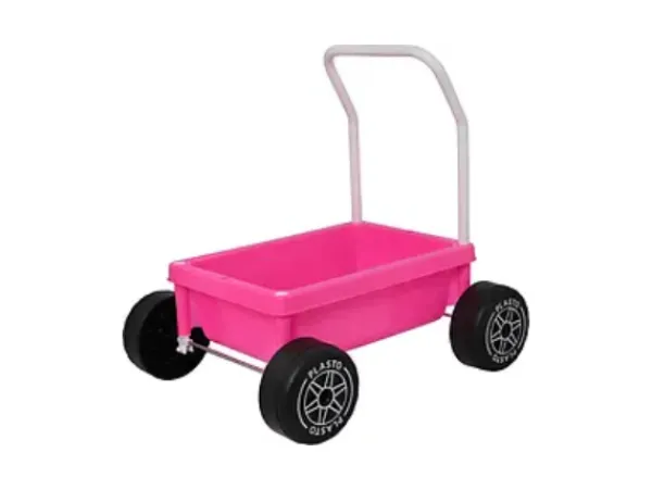Plasto Työnnettävät Ja Vedettävät>Taaperokärry, pinkki