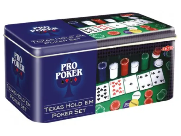Tactic Pelikortit>Pro Poker Texas Holdem Pokerisetti metallirasiassa